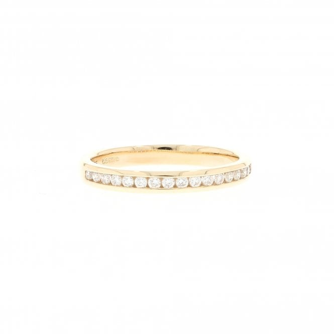 Diamond 9ct Yellow Gold Half Eternity Ring