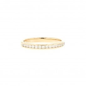 9ct Yellow Gold Half Eternity Ring