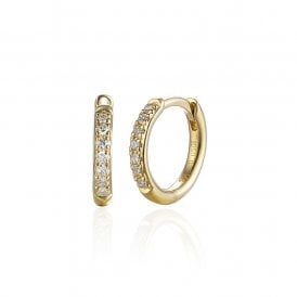 9ct Yellow Gold Huggie Hoop Earrings