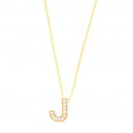 9ct Yellow Gold Letter 'J' Pendant 