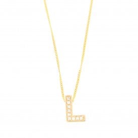 9ct Yellow Gold Letter 'L' Pendant  
