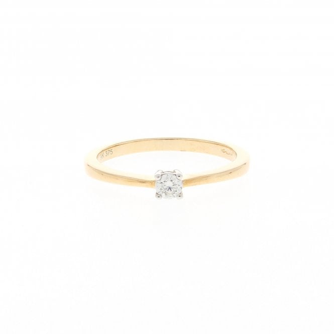 Diamond 9ct Yellow Gold Ring