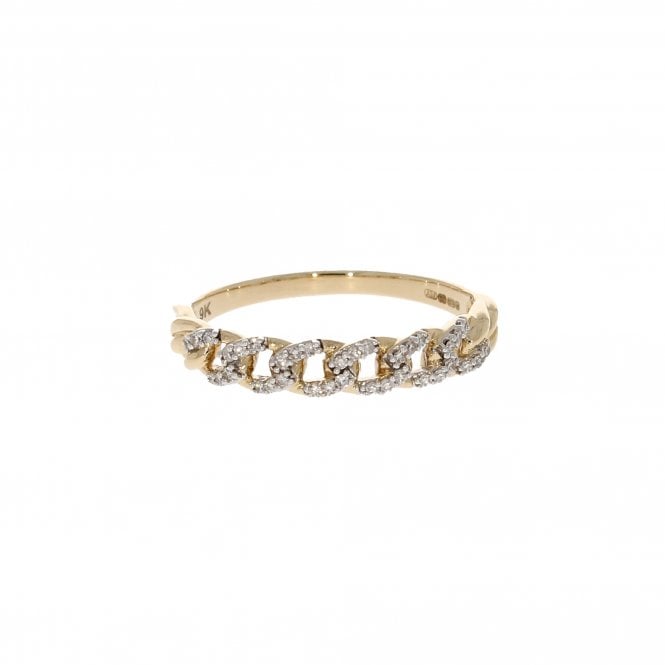 Diamond 9ct Yellow Gold Ring