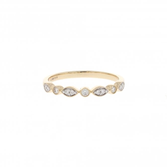 Diamond 9ct Yellow Gold Ring