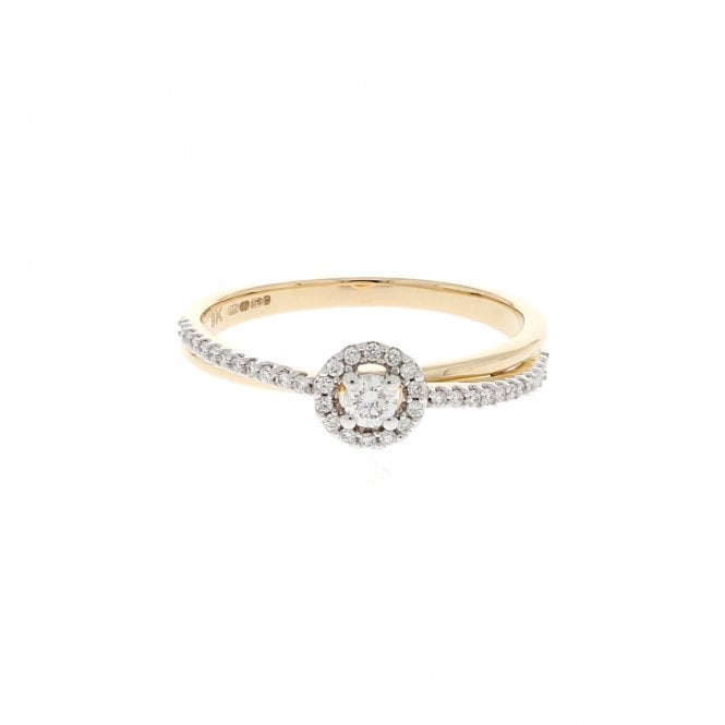 Diamond 9ct Yellow Gold Ring