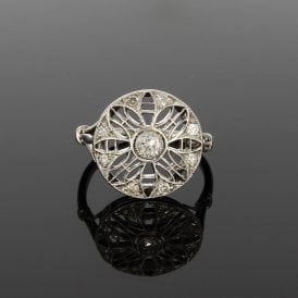 Edwardian Platinum Cluster Ring