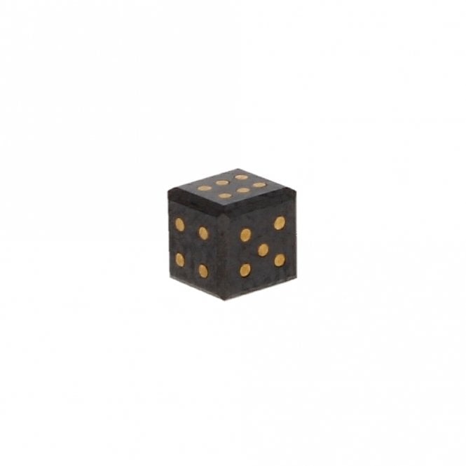 Diamond Loose 1.30ct Black Dice with Golden Numbers