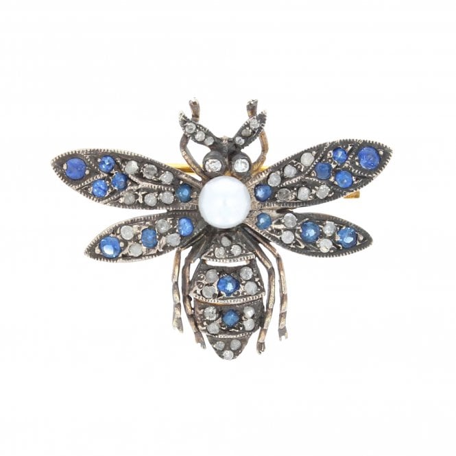 Diamond Moth Brooch