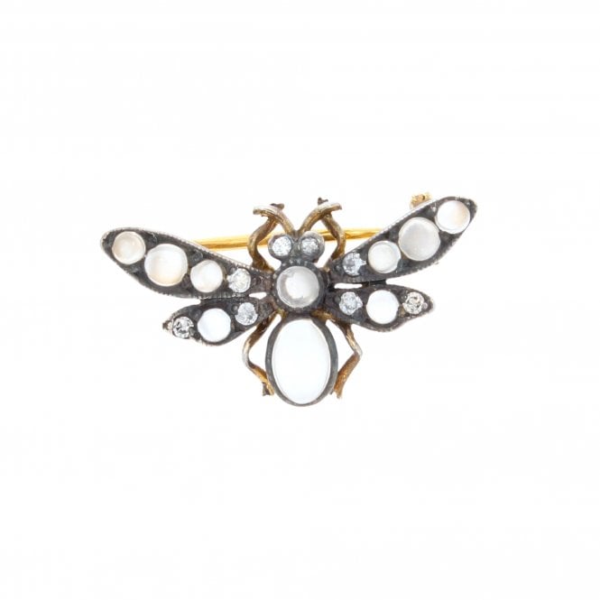 Diamond Moth Brooch