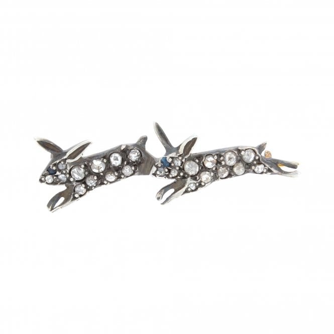 Diamond Rabbit Brooch
