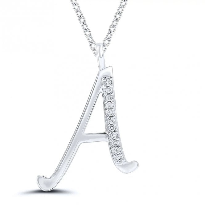 Diamond White Gold Letter 