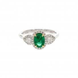 0.70 Carat Centre & 0.40ct Diamond Platinum Ring