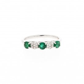 18ct White Gold Half Eternity Diamond Ring