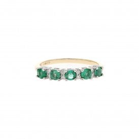 9ct Yellow Gold Diamond Set Ring