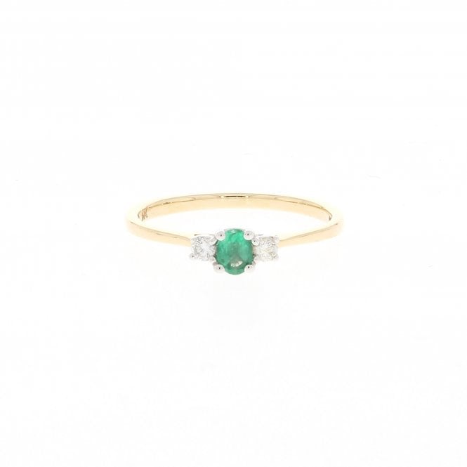 Emerald 9ct Yellow Gold Ring