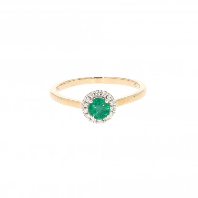 Emerald 9ct Yellow Gold Ring 