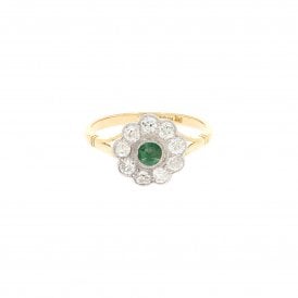 Edwardian 18ct Yellow Gold Diamond Ring