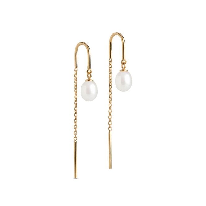 ENAMEL Copenhagen Eleanor Pearl Earrings E308G YGP