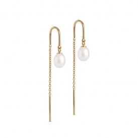 Eleanor Pearl Earrings E308G YGP