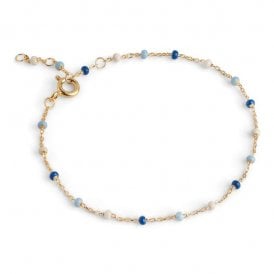 Lola Marine Blue Enamel Beaded Bracelet B66G_2 YGP