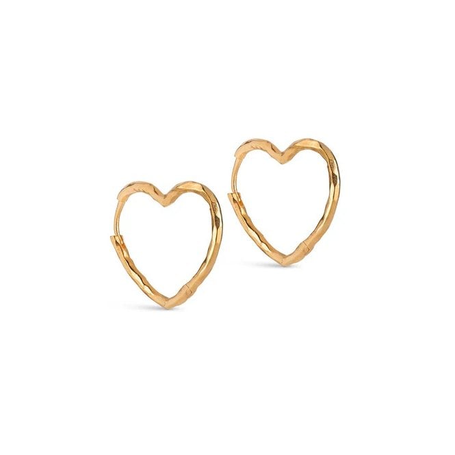 ENAMEL Copenhagen Medium Organic Heart Earrings E414GM YGP