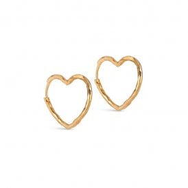 Medium Organic Heart Earrings E414GM YGP