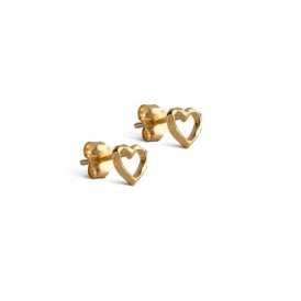 Organic Heart Stud Earrings E301GM YGP