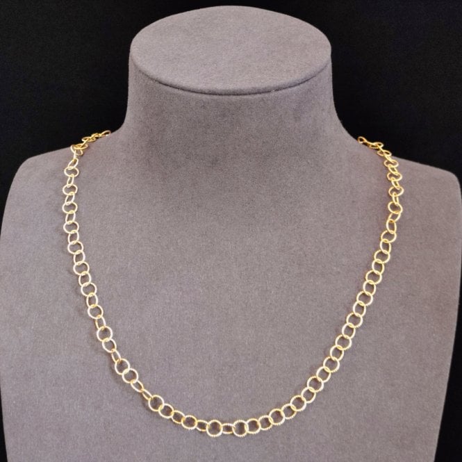 Faberge 18ct Yellow Gold Circle Link Neck Chain