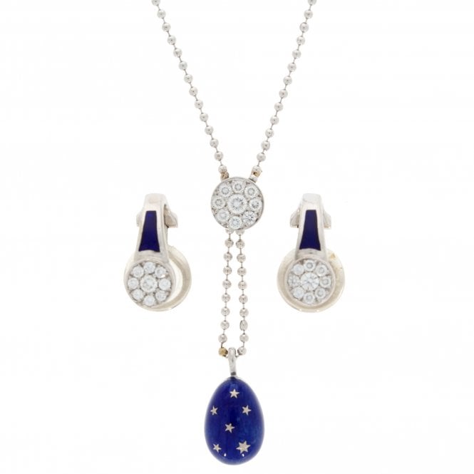Faberge F2046BL + F2048BL Necklace and Earrings Set