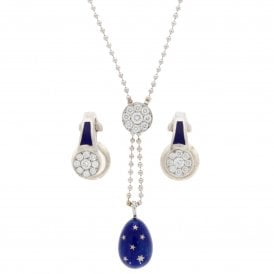 F2046BL + F2048BL Necklace and Earrings Set