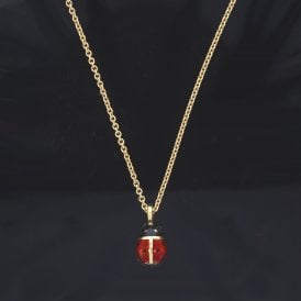 F2392 Ladybird Pendant & 18ct Yellow Gold Chain