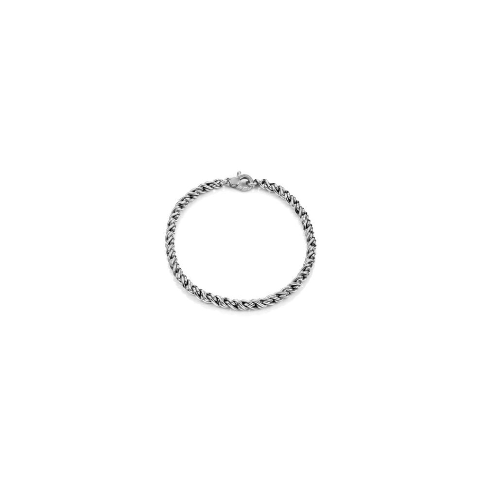 Bracelet Homme En Argent 925 Giovanni Raspini – Modèle Dallas, Longueur 21 Cm, Fermoir Mousqueton