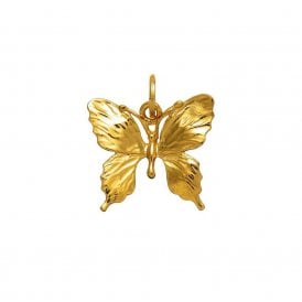 BUTTERFLY CHARM YELLOW GOLD PLATED 08574 