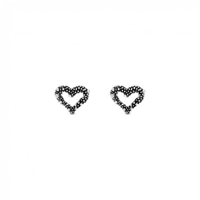 Giovanni Raspini Perlage Heart Stud Earrings 10149