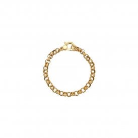YELLOW GOLD PLATED ROLO BRACELET 20CM 08557
