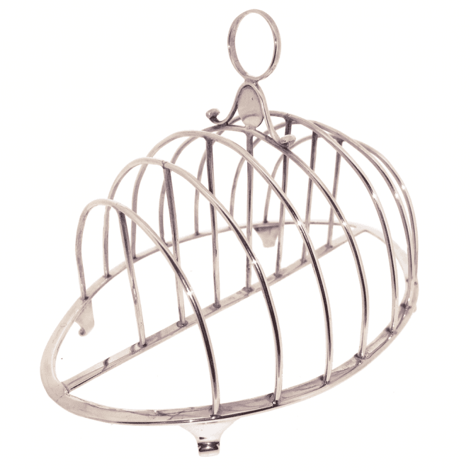 Hallmarked Sterling Silver Georgian Toast Rack