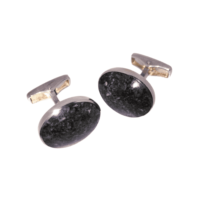Hallmarked Sterling Silver Preseli Oval Cufflinks