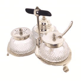 Victorian Salt Pepper and Mustard Cruet