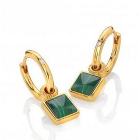 Revive Malachite Square Earrings DE713