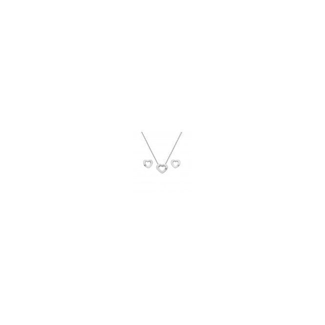Hot Diamonds Amulets Heart Necklace & Earring Set (SS136)