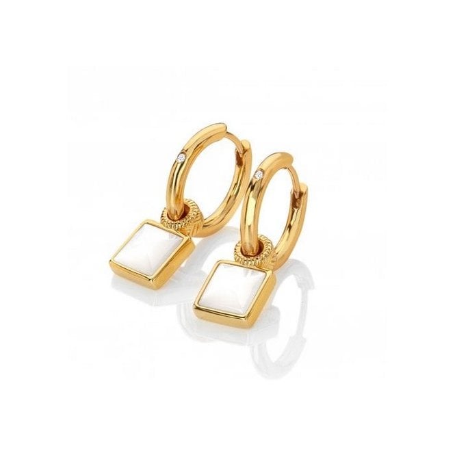 Hot Diamonds Calm Mother of Pearl Square Earrings DE714 