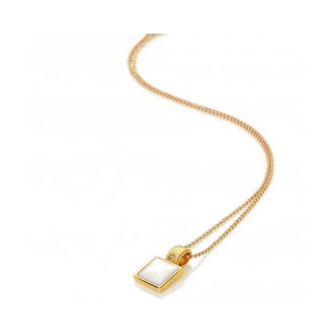Hot Diamonds Calm Mother of Pearl Square Pendant DP896 