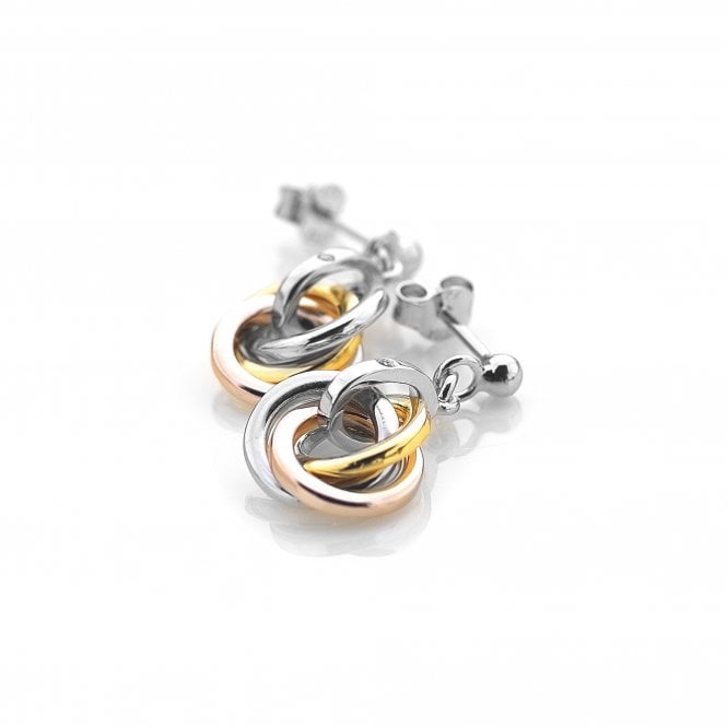 Hot Diamonds Calm Rose & Yellow Plated Earrings DE389 