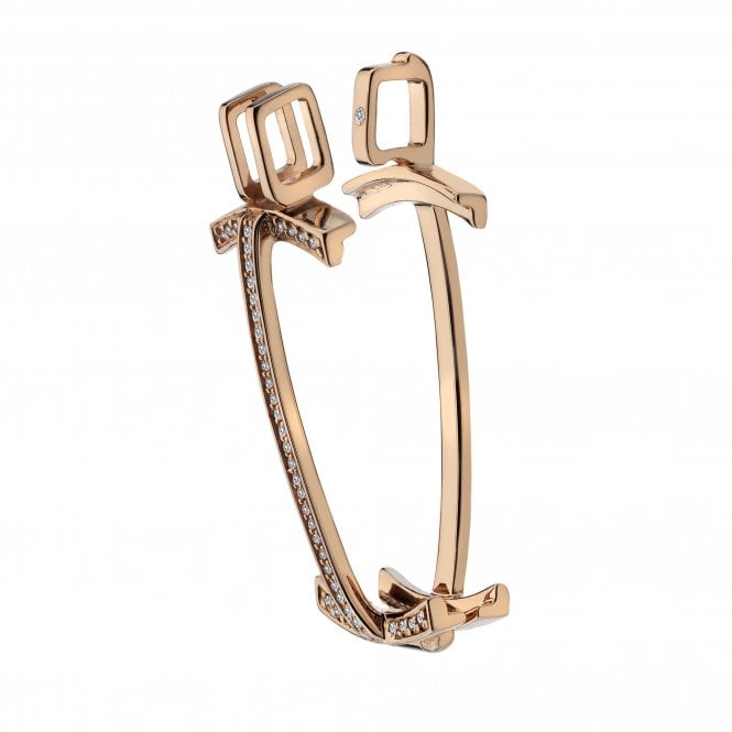 Hot Diamonds Carezza Rose Plated 33mm Keeper EK050