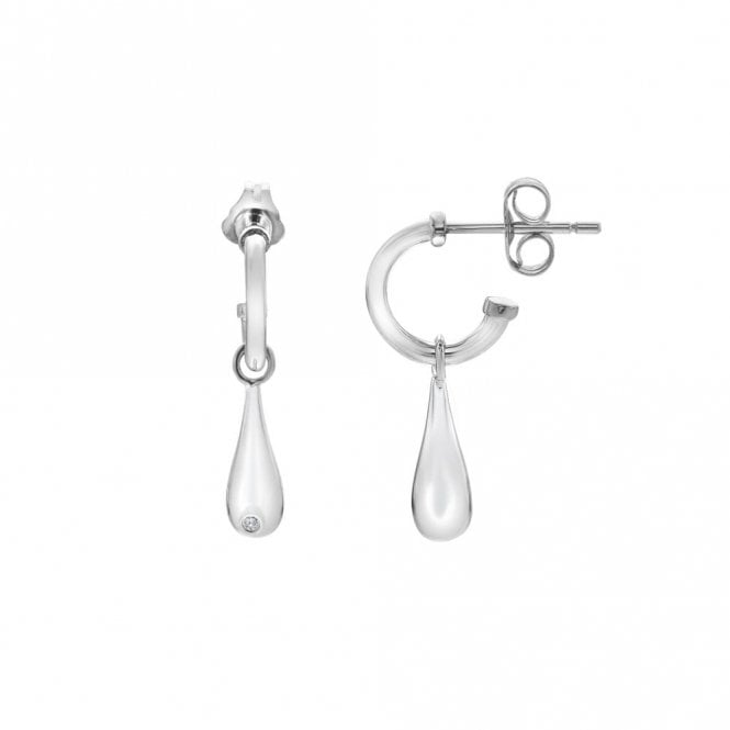 Hot Diamonds Droplet Hoop Stud Earrings DE905
