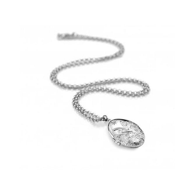 Hot Diamonds Engraved Oval Locket DP773 