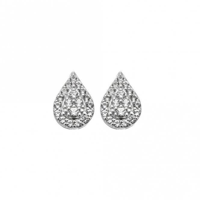 Hot Diamonds GLIMMER TEARDROP WHITE TOPAZ STUDS DE736