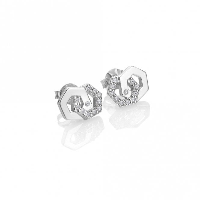 Hot Diamonds Hexagon Stud Earrings DE876