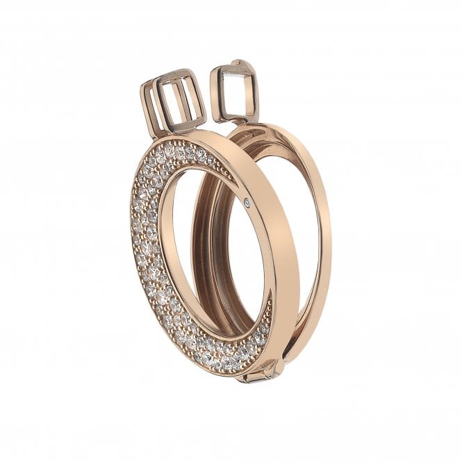 Hot Diamonds Mezzaluna Rose Plated 25mm Keeper EK013 