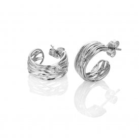 String Hoop Stud Earrings DE895